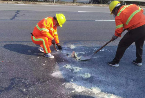 临淄公路下沉注浆加固